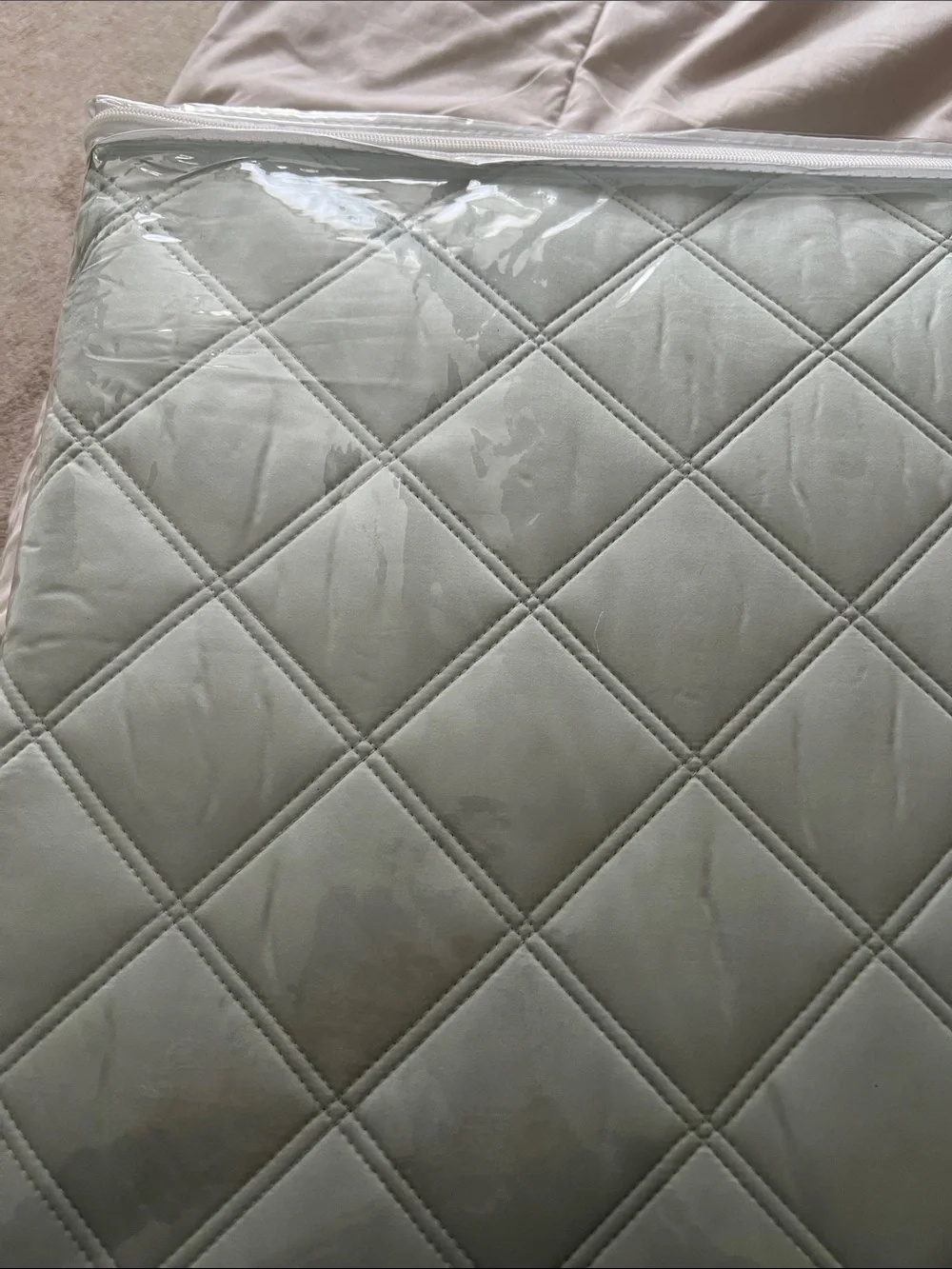 Annie Selke Quilted Silken Solid Coverlet in Light Sage